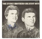 DON & PHIL EVERLY SIGNED "THE EVERLY BROTHERS GREATEST HITS" DOUBLE LP ALBUM COVER.