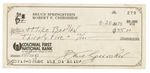 BRUCE SPRINGSTEEN SIGNED CHECK.