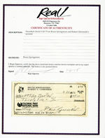 BRUCE SPRINGSTEEN SIGNED CHECK.