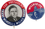 PAIR OF SCARCE 1940 WILLKIE BUTTONS.