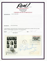 LOUIS ARMSTRONG SIGNED FIRST DAY COVER.