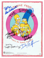 "THE SIMPSONS" CAST-SIGNED SHEET MUSIC.