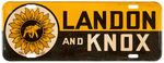 "LANDON AND KNOX" LICENSE PLATE.