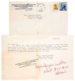 "JOHN KENNEDY" IN-PERSON AUTOGRAPHED CARD FROM YORK (PA.) FAIR - 9/16/1960.