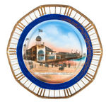 "THE STEEL PIER ATLANTIC CITY NJ" SOUVENIR CHINA PLATE.