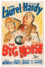 LAUREL AND HARDY "THE BIG NOISE" ORIGINAL RELEASE MOVIE POSTER.