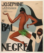 JOSEPHINE BAKER LINEN-MOUNTED FRENCH PRINT.