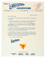 "MACY'S SUPERMAN ADVENTURE" CONTESTANT PARTICIPANT'S LETTER.