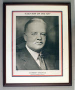 HERBERT HOOVER FRAMED CAMPAIGN POSTER.