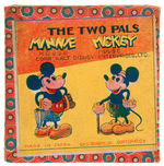 "THE TWO PALS MINNIE - MICKEY MOUSE" BOXED BISQUE SET.