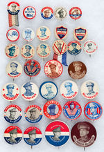 MacARTHUR ADVANCED COLLECTION OF 35 PIECES INCLUDING "FOR PRESIDENT" BUTTON.