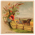 DEERING TRADE CARD AND MULTI PAGE GIVE-AWAY FROM 1893 COLUMBIAN EXPOSITION.