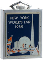 1939 NEW YORK WORLD'S FAIR FOLDING TRAVEL CLOCK.