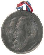 DeWITT CLEVELAND 1888-2 AND DeWITT HARRISON 1888-2 RARE MATCHED LARGE MEDALLIONS.