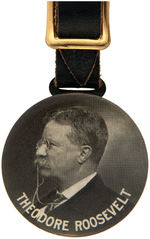 “THEODORE ROOSEVELT” COMBINATION WATCH FOB AND MIRROR.