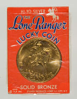 "THE LONE RANGER LUCKY COIN" ON CARD.