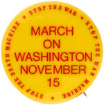 VIETNAM WAR GROUP OF SEVEN PROTEST BUTTONS CIRCA 1970.