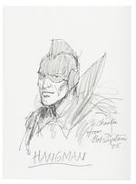 GOLDEN AGE COMIC BOOK CHARACTER “HANGMAN” SKETCH BY BOB FUJITANI.