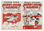 MICKEY MOUSE DAIRY PROMOTION MAGAZINE PAIR.