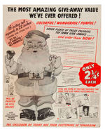 “SEARS HAPPI-TIME TOY TOWN SANTA” PREMIUM TRIO.