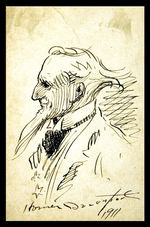 POLITICAL CARTOONIST HOMER DAVENPORT 1911 DRAWING OF UNCLE SAM.