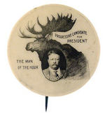 CLASSIC 1912 TR BULL MOOSE BUTTON.