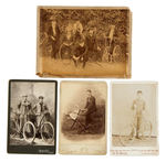 EARLY BICYCLE PHOTOS WITH HIGH WHEELERS.