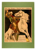 THE LONE RANGER SUNDAY NEWSPAPER STRIP HISTORIC DEBUT POSTER.