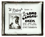 "LISTEN TO THE LONE RANGER OVER CKCK" GLASS SLIDE.