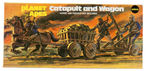 MEGO "PLANET OF THE APES - CATAPULT AND WAGON" BOXED SET.