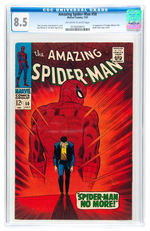 THE AMAZING SPIDER-MAN #50 JULY 1967 CGC 8.5 OFF WHITE TO WHITE PAGES.