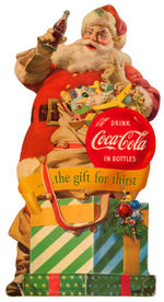 "COCA-COLA" SANTA CLAUS DIE-CUT STANDEE.