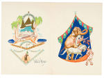 "RINGLING BROS. AND BARNUM & BAILEY" 1928 CHRISTMAS/NEW YEAR'S CARD.