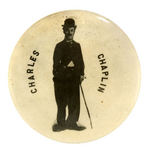 "CHARLES CHAPLIN" REAL PHOTO RARE POCKET MIRROR C. 1916.