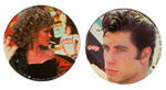 "GREASE" BUTTON PAIR PICTURING OLIVIA NEWTON JOHN AND JOHN TRAVOLTA.