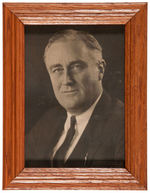 FDR FOUR PICTURES IN MATCHING OAK FRAMES.