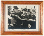 FDR FOUR PICTURES IN MATCHING OAK FRAMES.