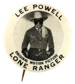 "LONE RANGER" FIRST MOVIE SERIAL RARE PROMOTIONAL BUTTON.