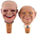 EISENHOWER & ROBERT TAFT PAIR OF REPUBLICAN BOTTLE STOPPERS.