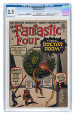 "FANTASTIC FOUR" #5 MARCH 1962 CGC 2.5 GOOD+ (FIRST DOCTOR DOOM).