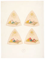 EXTENSIVE GROUP OF ORIGINAL ART DESIGNS FOR DISNEY FLOPPY HATS SERIES.