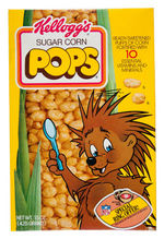 ”KELLOGG’S CORN POPS” BOX WITH COMPLETE NFL PREMIUM RING SET.