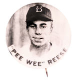 "PEE WEE" REESE CIRCA 1940S REAL PHOTO.