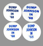 ANTI-LBJ DUMP IN '68 LOT OF FOUR.