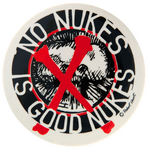 RARE ARTIST DESIGN ANTI-NUCLEAR BUTTON MASTER FROM THE LEVIN COLLECTION.