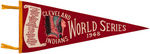 1948 WORLD SERIES CHAMPIONS CLEVELAND INDIANS SKETCH BOOK & PENNANT.