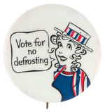 BLONDIE ADVERTISING BUTTON PROMOTING A WESTINGHOUSE, BUT UNSPECIFIED, REFRIGERATOR.