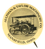 “AULTMAN &TAYLOR MACHINERY CO.” RARE BUTTON CIRCA 1910.