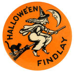 OUTSTANDING “HALLOWE’EN” CELEBRATION BUTTON IN “FINDLAY.”