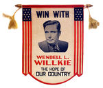 "WIN WITH  WINDELL L. WILLKIE" LARGE BANNER.